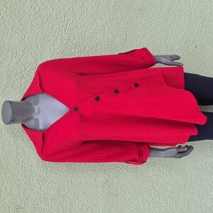 Moonlight by Y&S Fashion (USA) Ladies Vintage V Neck Red Blouse